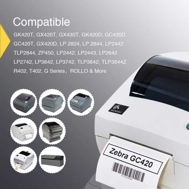 BETCKEY - 3" x 1.5" (76 mm x 38 mm) Barcode Shipping & Address Labels Compatible with Zebra & Rollo Label Printer,Premium Adhesive & Perforated [10 Rolls, 9500 Labels] - Image 3